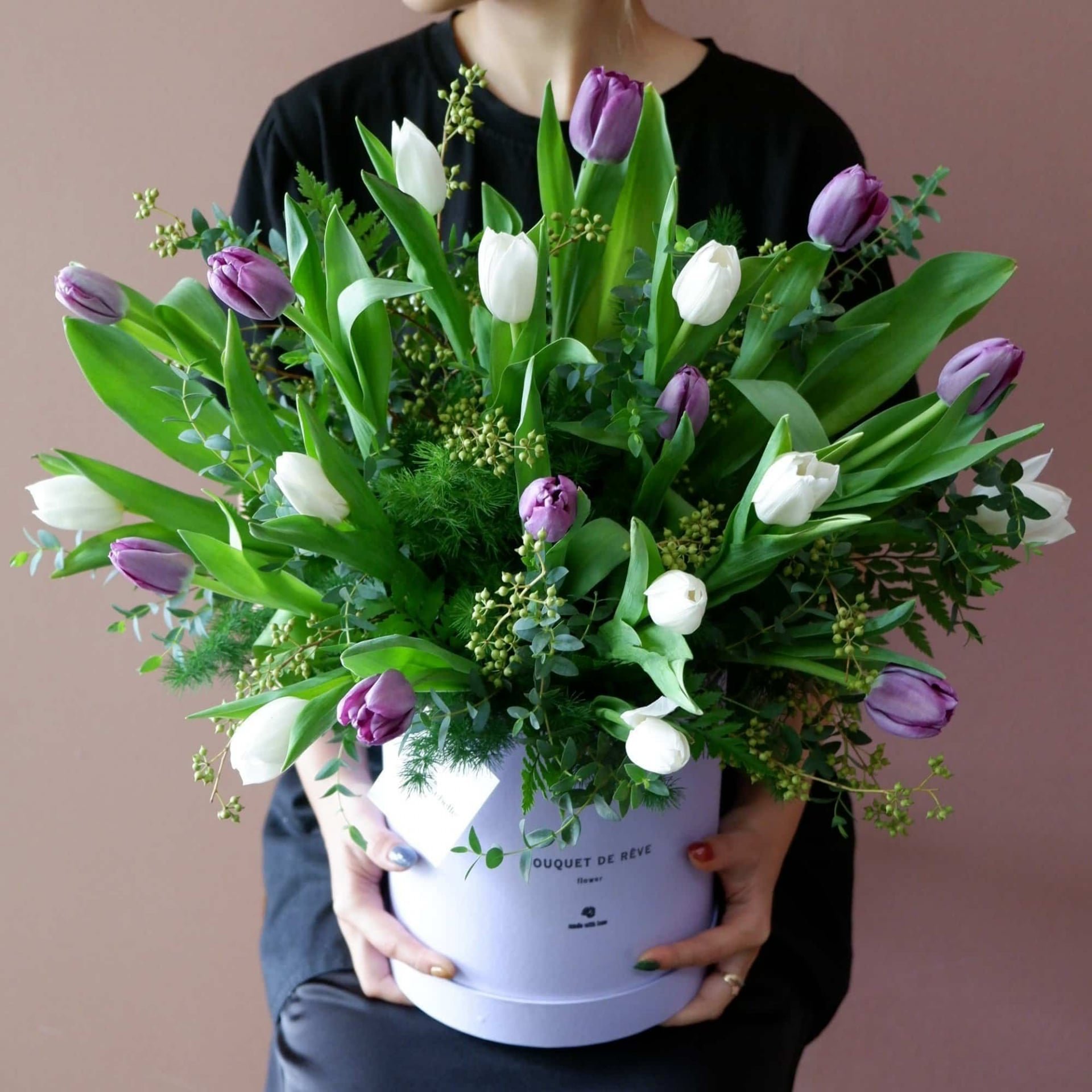 Purple and White